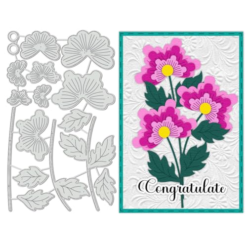 BENECREAT Schmetterlings-Orchideen-Blumen-Stanzformen, zarte Blüten, Karbonstahl, Prägewerkzeug, Stanzformen, Metallschablonen für DIY, Scrapbooking, Grußkarte, dekorative Prägung von BENECREAT