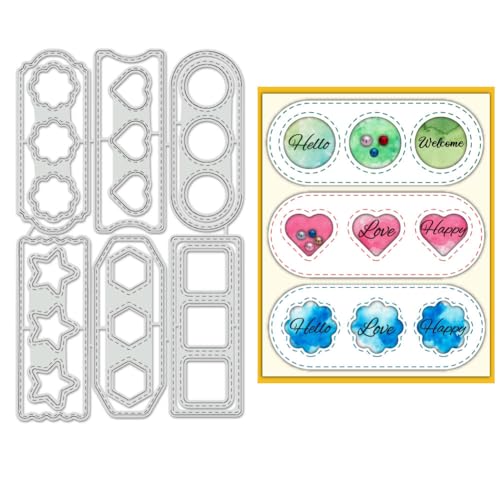 BENECREAT Stanzformen Aus Karbonstahl Mit Kleinem Fenster, Durchsichtige Karte, 169x103 mm Dekorative Muster Prägeschablonen Vorlage Für Herstellung von Foto Dekorativem Papier Scrapbooking von BENECREAT