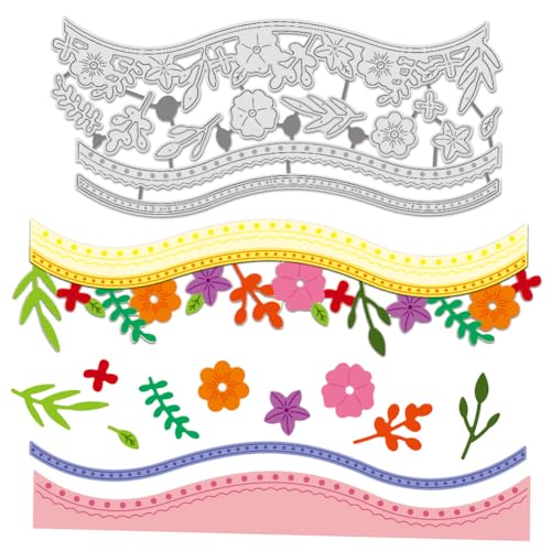 BENECREAT Stanzformen Mit Gebogenen Rändern, Blumenblätter Spitze Stanzschablonen Scrapbooking Album Dekorative Prägung Für DIY Scrapbook Fotorahmen Karte Album Kuchen Basteln von BENECREAT