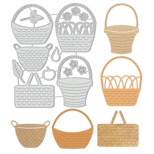 BENECREAT Wicker Basket Schneideisen, Kohlenstoffstahl Prägewerkzeug stanzt Metallschablonen für DIY Scrapbooking Fotoalbum dekorative Prägung Papier Karte von BENECREAT