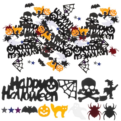 BESPORTBLE 1 Packung Halloween-deko-konfetti Konfetti Aus Plastik Spinnenkonfetti Für Die Dekoration Tischstreuung Gespenster Konfetti Halloween-spinnenkonfetti Halloween-kürbis-konfetti Pvc von BESPORTBLE