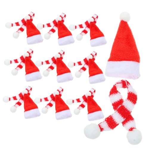 BESPORTBLE 20 Stück Mini Weihnachtsmützen Für Flaschen – Gestrickte Deko Hüte in Rot Und Weiß Für Weinflaschen – Perfekt Für Weihnachtsfeiern Und Festliche Anlässe von BESPORTBLE