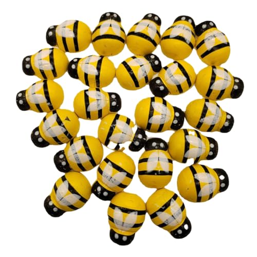 BESPORTBLE 24 Stück Handgefertigte Bienenbastelspielzeuge Honigbienenzucht Leuchtende Foliengirlanden Aufkleber Mini Outdoor Bienendekorationen Stufentablett DIY von BESPORTBLE