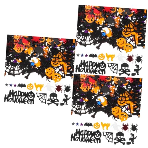 BESPORTBLE 3 Packungen Halloween-deko-konfetti Spinnenkonfetti Für Die Dekoration Halloween-tischstreuung Halloween-spinnenkonfetti Halloween-tischkonfetti Halloween-streuung Pvc von BESPORTBLE