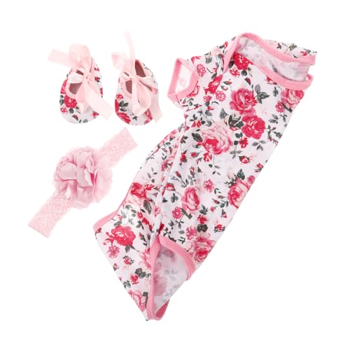 BESPORTBLE 3 Stück Neugeborenen Strampler Teiliges mit Rosenmuster Baumwolle Kurzarm Einteiler Schuhe und Haarband Passend für Reborn Puppen und Kleinkinder Mädchen Kleidung BESPORTBLE 3 Stück Neugeborenen Strampler Teiliges mit Rosenmuster Baumwolle Kurzarm Einteiler Schuhe und Haarband Passend für Reborn Puppen und Kleinkinder Mädchen Kleidung von BESPORTBLE