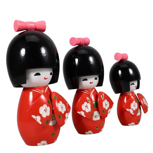 BESPORTBLE 3 Stück Teiliges Set Japanische Kimono Holzpuppe Handgefertigt Leicht Traditionelle Asiatische Dekoration Für Zuhause Tischornament BESPORTBLE 3 Stück Teiliges Set Japanische Kimono Holzpuppe Handgefertigt Leicht Traditionelle Asiatische Dekoration Für Zuhause Tischornament von BESPORTBLE