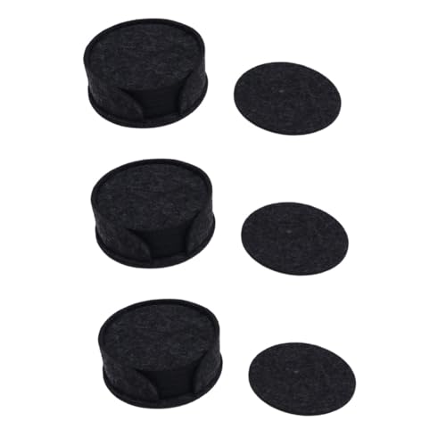 BESPORTBLE 30 STK Isolieruntersetzer Furniture Gliders Felt Pads übertopf blumentopf gleitschutz rutschfeste sicherungssplint Stuhl Fußmatten Möbelpolster Schutzmatten Filzmatten Dark Grey von BESPORTBLE