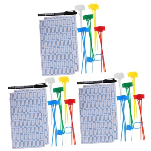 BESPORTBLE 4 Sets Kabelbinder Kabelbinder Etiketten Mehrere Kabelclips Klebebandaufkleber Etiketten Kabelorganizer Kabelclips Klare Aufkleberetiketten Kabelorganizer Drahtorganizer von BESPORTBLE