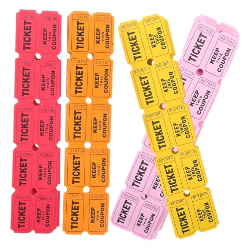 BESPORTBLE 400 Stück Raffle Tickets Rolle Rot Gelb Orange für Veranstaltungen Partys und Tombolas Vielseitige Tickets für Türpreise und Klassenbelohnungen BESPORTBLE 400 Stück Raffle Tickets Rolle Rot Gelb Orange für Veranstaltungen Partys und Tombolas Vielseitige Tickets für Türpreise und Klassenbelohnungen von BESPORTBLE