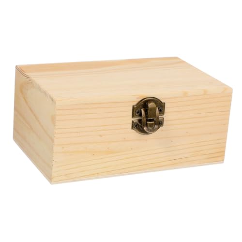 BESPORTBLE Holz Schmuckschatulle Handwerk DIY Schmuck Aufbewahrungsbox Aus Unbehandeltem Kiefernholz Große Schmuck Vorratsbehälter Für Schmuckhalter Und Aufbewahrung von BESPORTBLE