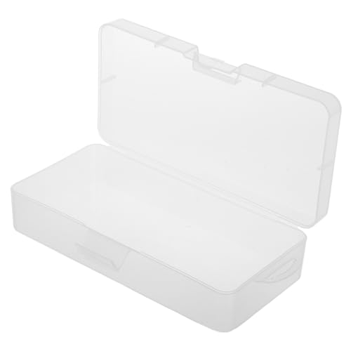 BESPORTBLE Langer Rechteckiger Transparenter Kunststoff Aufbewahrungsbehälter Mit Klappdeckel Mini Organizer Box Für Nagellack Schmuck Und Kleinteile Durchsichtige Sortierbox von BESPORTBLE