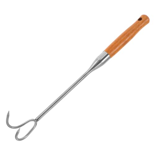 BESPORTBLE Outdoor-angeln Auf Gekochte Lebensmittelhaken Fleischwender Aus Edelstahl Doppelhaken-flipper Lebensmittelflipper Bbq Turner Haken Grill-kochflipper Rostfreier Stahl Silver von BESPORTBLE