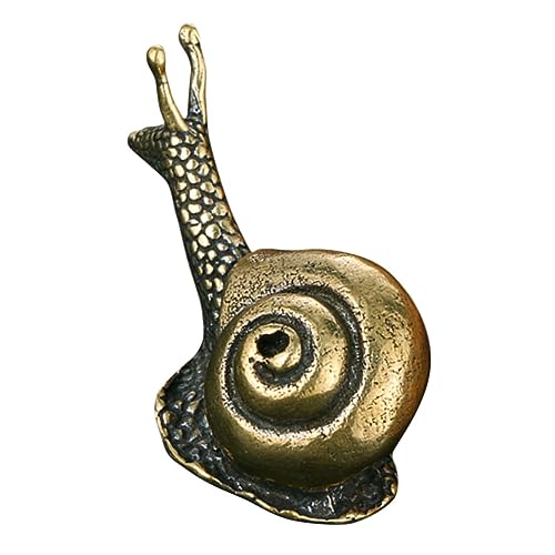 BESPORTBLE Schneckenschmuck aus reinem Kupfer Miniatur-Schnecken-Dekor Desktop-Ornament aus Metall Vintage Schneckenskulptur Schneckendekoration für zu Hause Bürodekoration Wohnkultur fest von BESPORTBLE