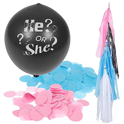 BESTOYARD 1 Satz Luftballons für Geschlecht offenbaren Junge oder Mädchen enthüllen Luftballons blaue Dekorationen konfettiballone shower ballon balloon Geschlecht offenbaren Partydekor von BESTOYARD