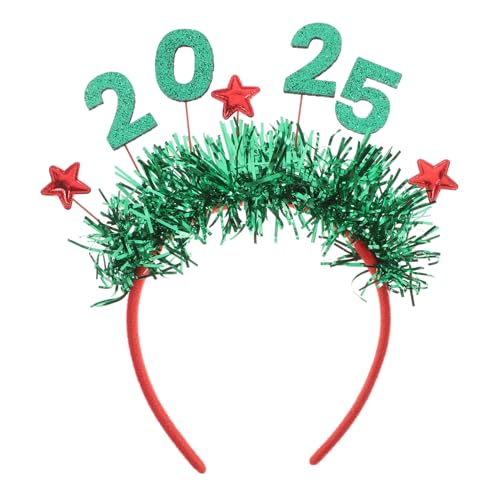 BESTOYARD 2025 Neues Jahr Stirnband Frohes Neues Stirnband Kopfbedeckung Für Die Silvesterparty Stirnband- Silvester Zubehör Party-stirnbänder Haarband Green Farbbalken Für Haustiere von BESTOYARD