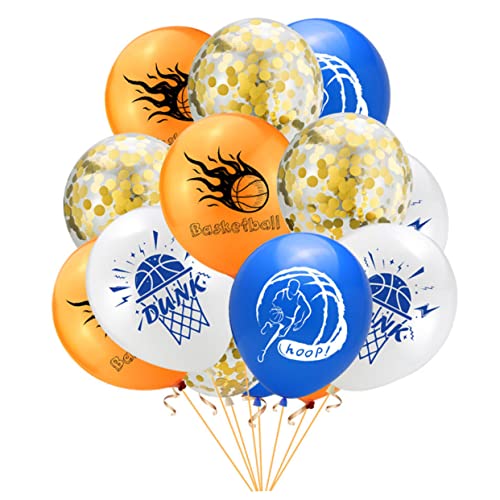 BESTOYARD 50 Stück Basketball Druck Ballon Party Basketball Luftballons Junge Geburtstags Luftballons Basketball Motto Ballon Fußball Luftballons Sport Luftballons Sport Ballon Set von BESTOYARD