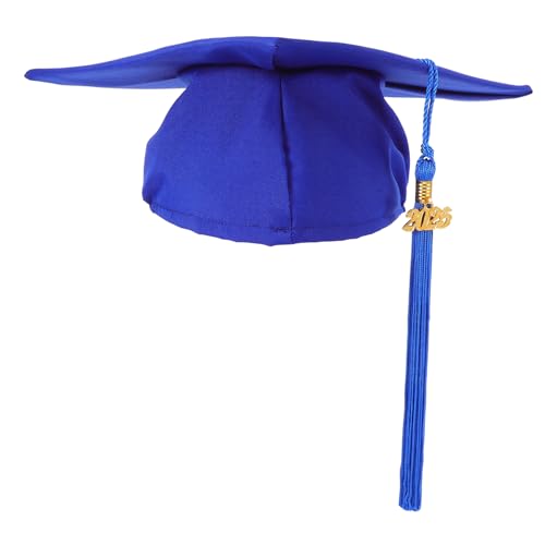 BESTOYARD Abiturmütze Abschluss-kits, Hüte Maßstabsgetreue Dekorationen -abschlusskappen Suitendekoration Liefert Abschlusskappen Quastenkappen Graduierungskappen Blue Polyester von BESTOYARD