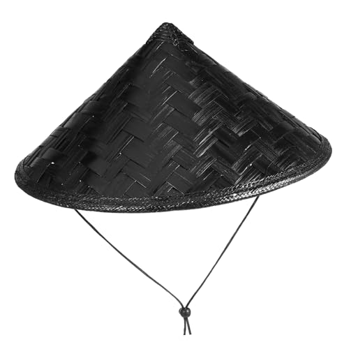 BESTOYARD Hut aus Bambus security cap safety cap Leichter Hut Dekorativer Hut Sicherer Hut Reisfeldhut Hutformhalter Sombrero de Kegelhut konisch Hüte Ninja-Hut Party-Deko-Hut Black von BESTOYARD