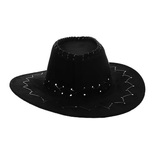 BESTOYARD Kindermütze Wildwest-Partyhut Cowgirl-Mütze Cowboy-Kostüm westliche Partyhüte Cosplay-Cowboy-Hüte Cowboyhut Cowgirl-Hut Hut Kinder Cosplay-Kostümhut Kinderhüte Strohhut Denim Black von BESTOYARD