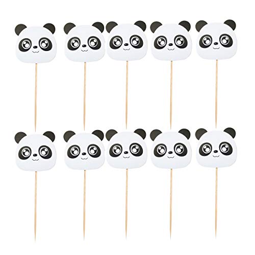 BESTOYARD Kuchen Topper Panda Bär Form Kuchendeckel Kuchendekoration Baby Duschen Geburtstag Hochzeit Party Zubehör 12 Stück von BESTOYARD