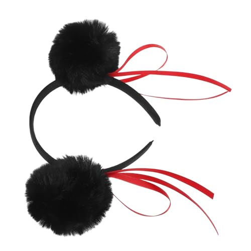 BESTOYARD Nezha Stirnband Plüsch Ball Haarband Kopfbedeckung Halloween Kostüm Zubehör Für Frauen Mädchen Karneval Halloween Party Cosplay von BESTOYARD