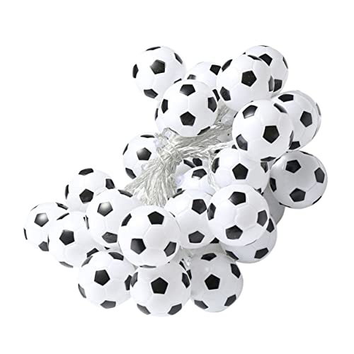 BESTOYARD Schnur Fußball-lichterketten Batterie Lichterkette Solar- Außen Rot Lfc Stecker Lampe Fußball-dekor Tür Fußballlaternen Panda Licht Multi Party Outdoor-dekor Colorful Plastik von BESTOYARD