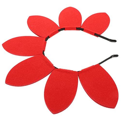 BESTOYARD Sonnenblumen-stirnband Sonnenblumen-haarkrone Tolles Haar Dekorationen Für Geburtstagsfeiern Rave Geburtstagsoutfits Für Frauen Haarschmuck Für Die Hochzeit Stirnbänder Rot Vlies von BESTOYARD