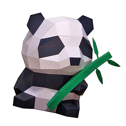 BESTOYARD Tierisches 3D-papiermodell Mini- Bausatz Pandas Jumbo Figur Kuscheltiere Für Mädchen Origami-papiermodell Dreidimensionales Papiermodell 3D-Origami-Papier 3D-bastelpapier von BESTOYARD