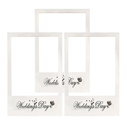 BESTOYARD Wedding Day Foto großen Rahmen DIY Papier Photo Booth Requisiten für Hochzeit 3st von BESTOYARD