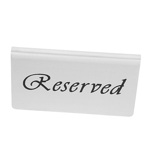 BESTOYARD event hochzeitslaken Tischsitzschild doppelseitiges reserviertes Schild Zeichen für reservierte Sitzplätze im Café Reservierte Sitzplatzschilder für Hochzeiten Rostfreier Stahl von BESTOYARD