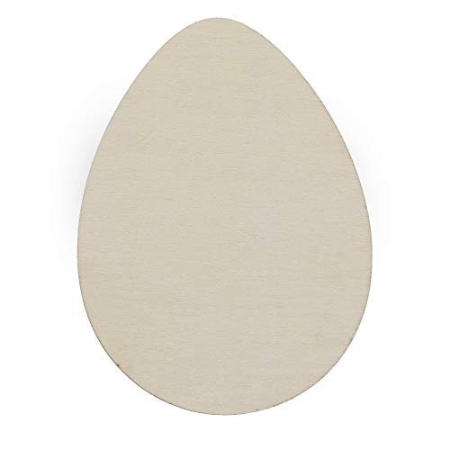 BestPysanky 5.1-Inch DIY Unfinished Wooden Egg Craft Cutout von BESTPYSANKY