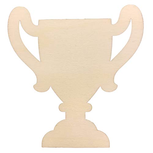 BestPysanky Unfinished Wooden Trophy Shape Cutout DIY Craft 4.5 Inches von BESTPYSANKY