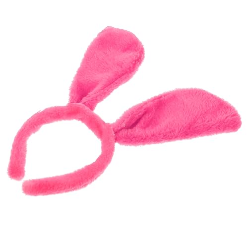 BESTYASH 1Stk Stirnband mit Tierohren Frau Stirnband Stirnbänder für Damen Gesichtswaschstirnband halloween haarreif halloween headband Frauen Haarreifen Cosplay-Stirnband Plüschstoff Rosy von BESTYASH