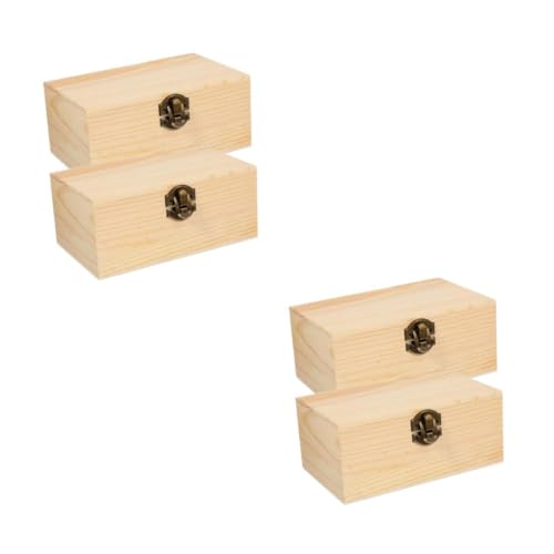 BESTYASH 2 Sätze Schmuckschatulle Schmuck Organizer Schmuck Aufbewahrungsbehälter Schmuckhalter Schmuckbehälter Aus Holz 2 Stück * 2 von BESTYASH