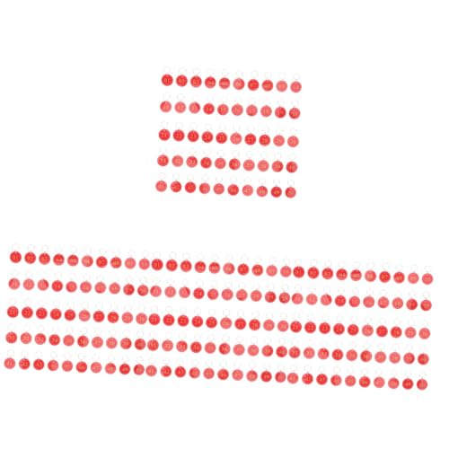 BESTYASH 200 Stk Zahlenzeiger Etiketten Für Schlüsselanhänger Nummerierte Schwarzer Schlüsselanhänger Nummerierte Schlüsselanhänger Schlüsselidentifikatoren Gürtelring Eisen Rot von BESTYASH