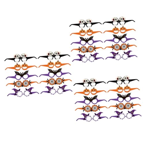 BESTYASH 30 Stk Halloween-Brille Gläser brille für kinder Requisiten für Halloween-Fotoautomaten halloween costume halloween kostüme interessante Partybrille Multifunktionsbrille aus Papier von BESTYASH