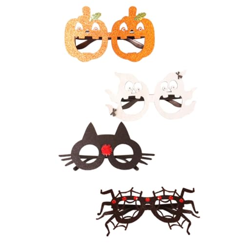 BESTYASH 4 Stück Halloween-brille Lustige Partybrillen Festival-kostüm-brille Kostümiertes Spielzeug Für Kleinkinder Halloween-partyzubehör Dekorative Partygläser Plastik von BESTYASH