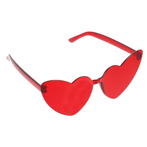 BESTYASH hochzeitsgläser heart shaped sunglasses party brillen Modebrillen partygläser Bachelorette Party Accessoires Männer Partybrille für Erwachsene coole Brille Stk rot von BESTYASH