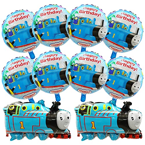 BESTZY Thomas Friends Thema Geburtstag Dekoration Luftballons Thema Party Dekorationen Thomas Friends Heliumballon Partyzubehör Geburtstagsfeier Dekorationen 10pcs von BESTZY