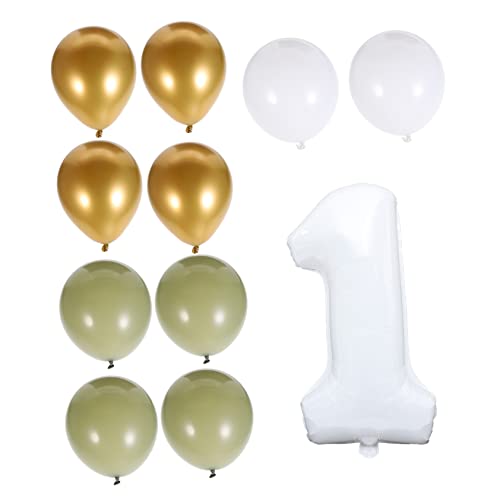 1 Satz Zahlenballon luftbalondeko party sachen Geburtstagsfeierdekoration Ballons Dekorationen multi Neon Geburtstagsballons 1 Jahr alt Luftballons für Geburtstagsfeiern Emulsion BESTonZON von BESTonZON