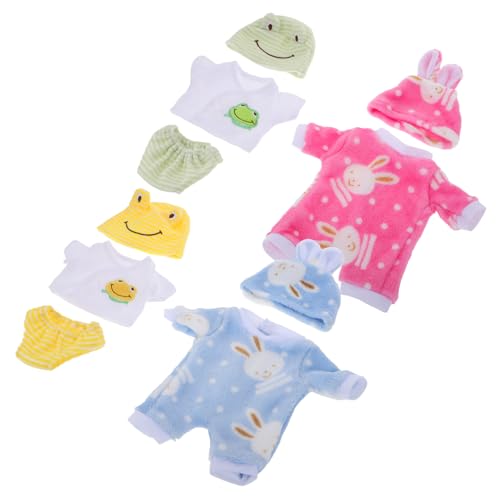 4 Sets Puppe Babydoll Kleidung Mädchen Pyjamas Kleidung Für Spielzeug Für Babys Kleidung Outfits Für Puppen Puppe Kaninchen Kleidung Wiedergeborene Puppe Outfit Polyester BESTonZON von BESTonZON