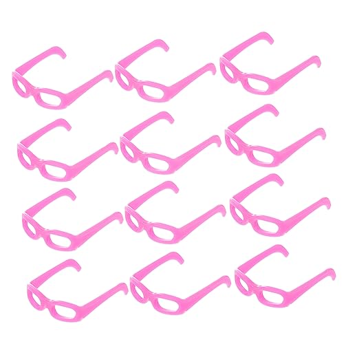 50 Stück Mini-Brille Puppenhaus Mini-Sonnenbrille Für Anziehpuppe Puppen-Mini-Sonnenbrille Zum Anziehen Minipuppenbrille Anzieh-minipuppen-Brille Plastik Rosy BESTonZON von BESTonZON