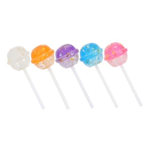 5st Lutscher Spielzeug Gefälschte Lollipop-Foto-Requisiten Gefälschte Süßigkeiten Armband Süßigkeiten Charms Hängende Ornament-dessertanhänger Lollipop-anhänger Zum Basteln Plastik BESTonZON von BESTonZON