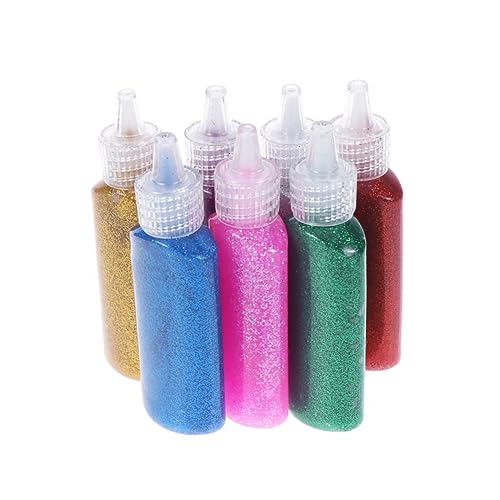 7-Teiliges Set glitzernder Flüssigkleber Kinder-Kits abwaschbarer Glitzerkleber funkelnde Klebestifte basteln für kinder bastelmaterial für kinder Stereokleber Kinder malen Kleber BESTonZON von BESTonZON