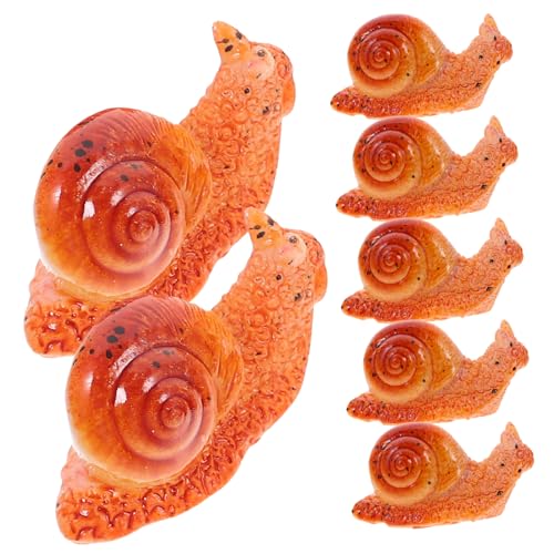 7St Simulierte kleine Schneckenblume Mini-Schneckenfiguren Schnecke für die Dekoration Stütze bürodekoration Cute Decoration Gartenschnecke Figur schneckenförmige Verzierungen Harz BESTonZON von BESTonZON