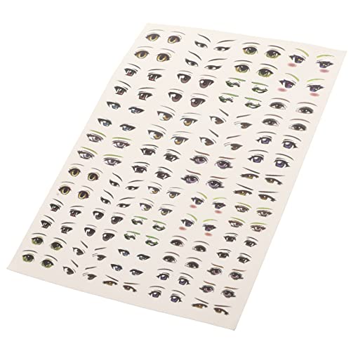 BESTonZON 1 Blatt Augenaufkleber augensticker Eye Patches Augenform-Sticker Augenmuster-Sticker handgemachte Etiketten Augen für Handwerk Augapfel-Aufkleber Puppen Machen Augen Papier von BESTonZON