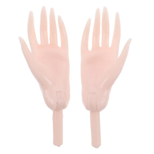 BESTonZON 1 Paar Puppenpalme Realistische Puppen DIY Puppen Teile Puppen Reparatur Lebensmittelbehälter mit Deckel Miniaturpuppen Plastikpuppenhände Puppenhandgesten Rosa von BESTonZON