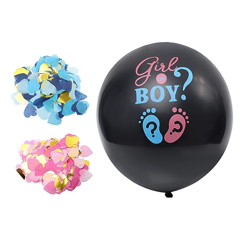 BESTonZON 1 Satz Ballon Requisiten für Babyfotos Junge oder Mädchen offenbaren Geschlecht offenbaren geschlecht babyshowerparty kinder mitgebsel kindergeburtstag balloons Emulsion Black von BESTonZON