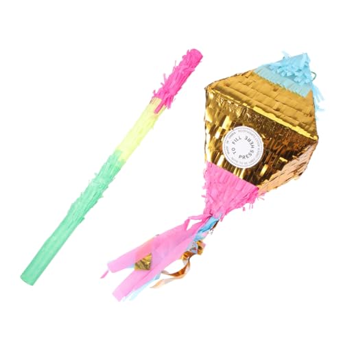 BESTonZON 1 Satz Diamant-piñata Pinata Süßigkeitenspielzeug Piñata Süßes Spielzeug Außendekorationen Lustiges Piñata-spielzeug Lustige Kinderpiñata Kinder Spielset Colorful Papier von BESTonZON