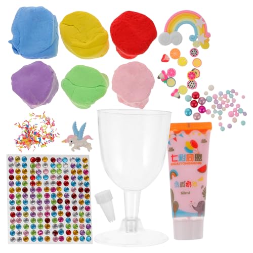 BESTonZON 1 Satz Kreative Handarbeit Tonmaterial Selber Machen Basteln Für Kinder DIY-Material DIY-Spielzeug Für Jungen Und Mädchen DIY-Spielzeug Für Kinder Eisbecher DIY Ton Plastik von BESTonZON